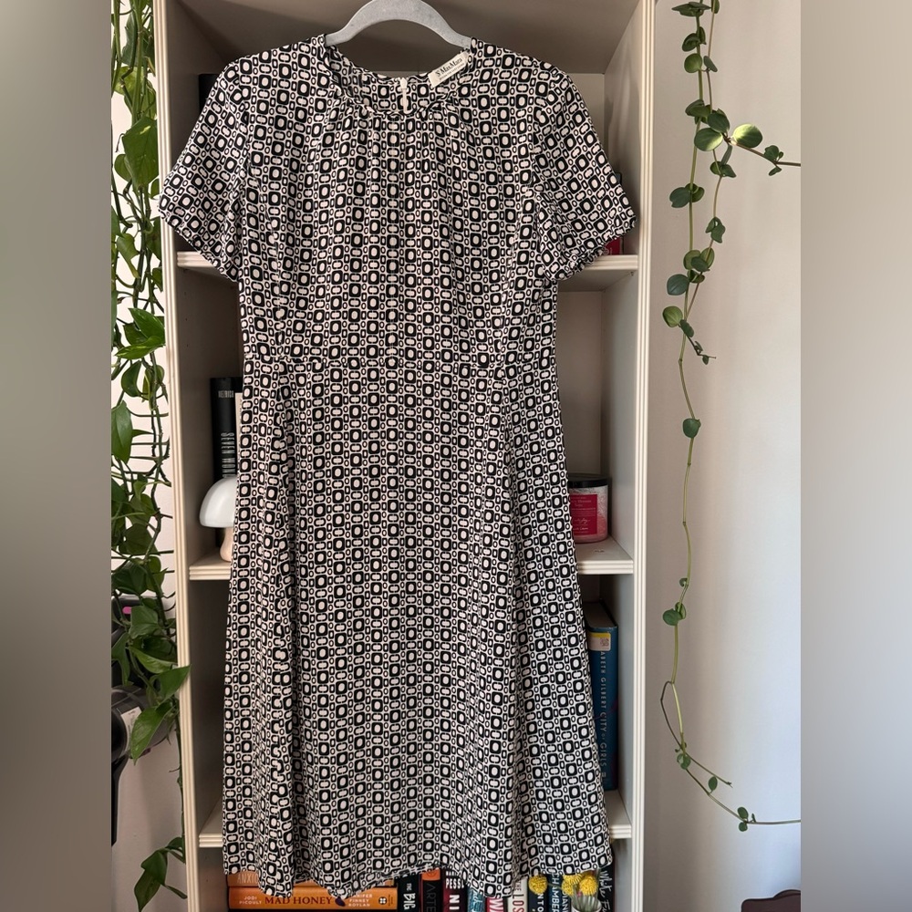 ‘S Max Mara Silk Geometric Print Dress
